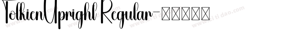 TolkienUpright Regular字体转换